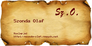 Szonda Olaf névjegykártya